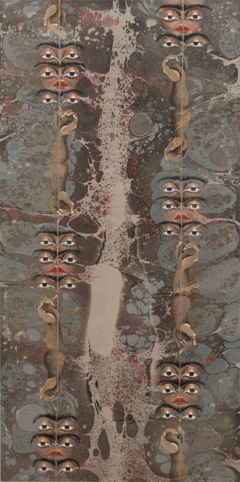 Hayv Kahraman, Generational Eyebrows, 2024