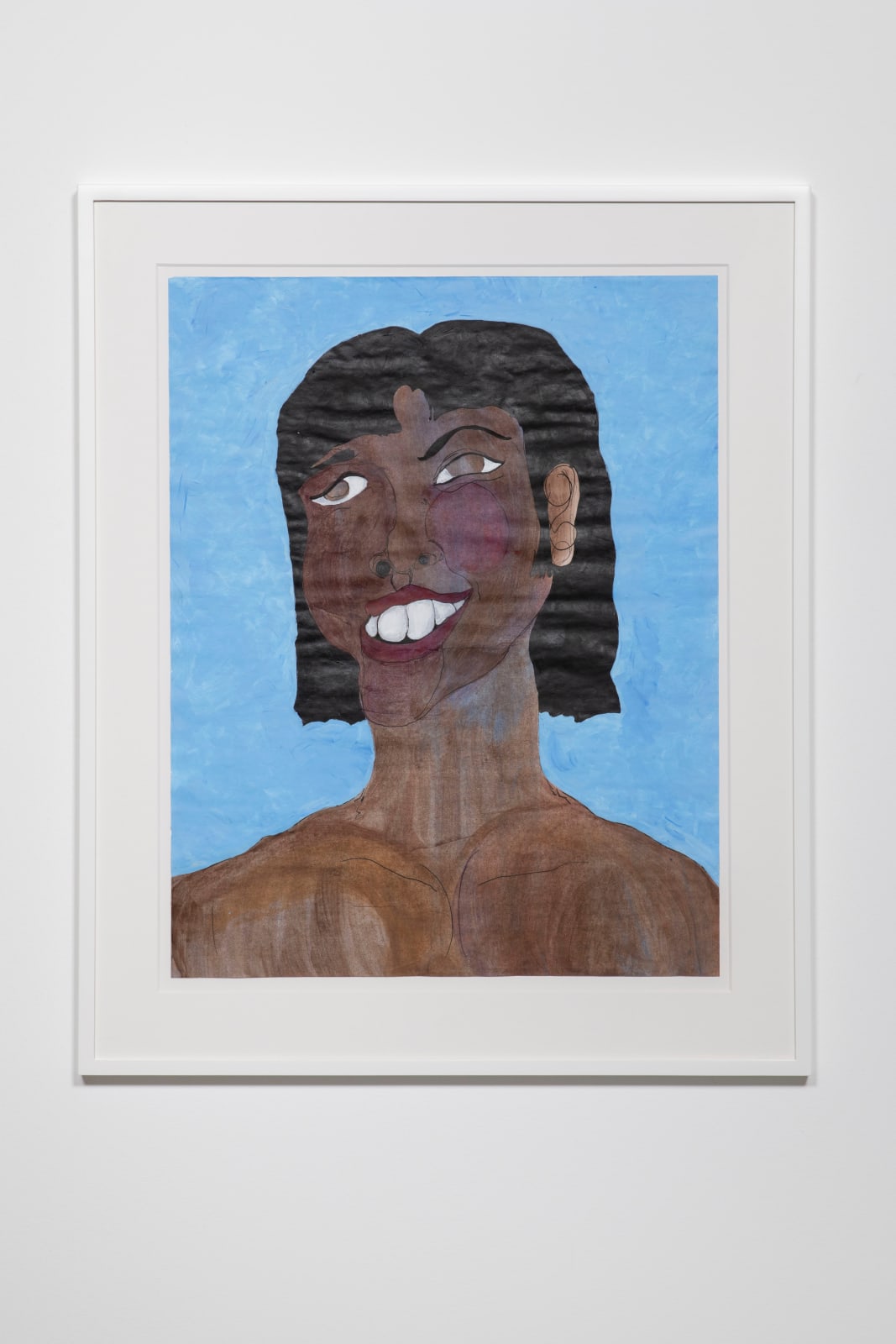 Tschabalala Self, Black Joy 3 - Smirk, Black Joy 4 - With Yellow Bone, Black Joy 5 - With Large Teeth, 2019