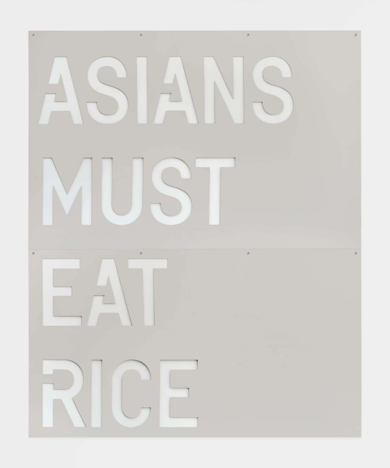 Rirkrit Tiravanija, untitled 2018 (asians must eat rice), 2018
