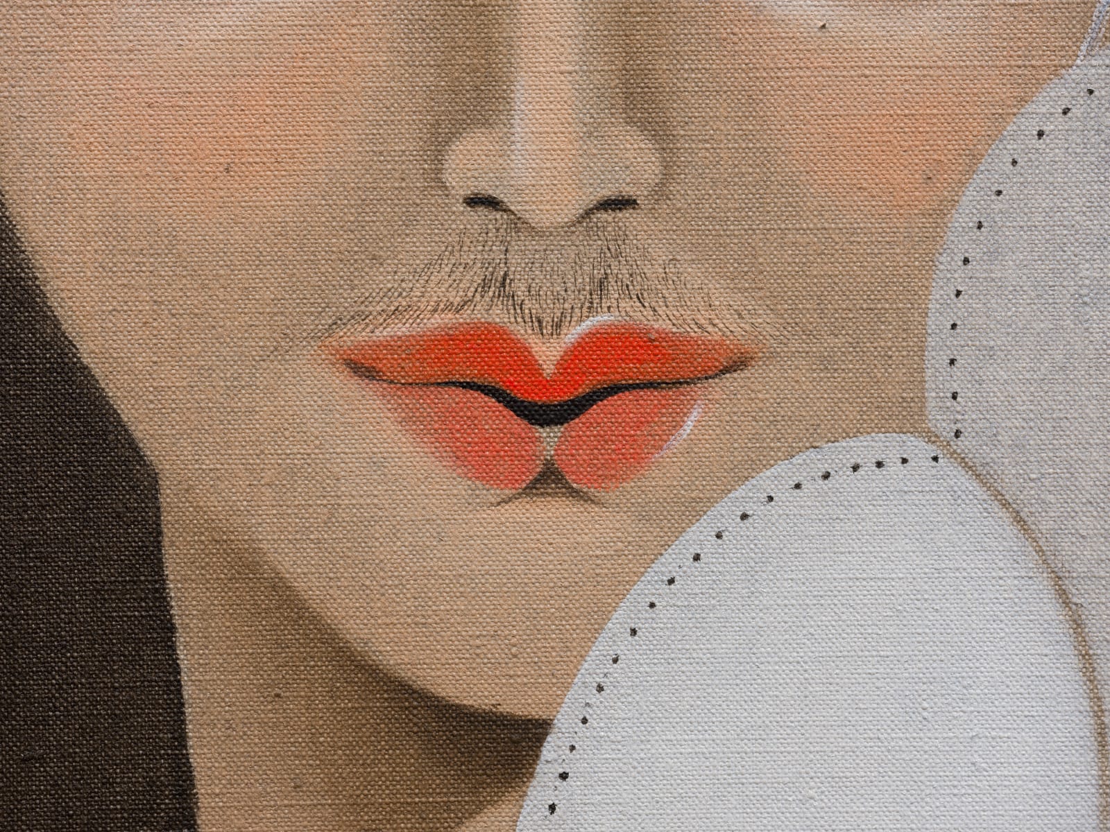 Hayv Kahraman, Moustache mask, 2021