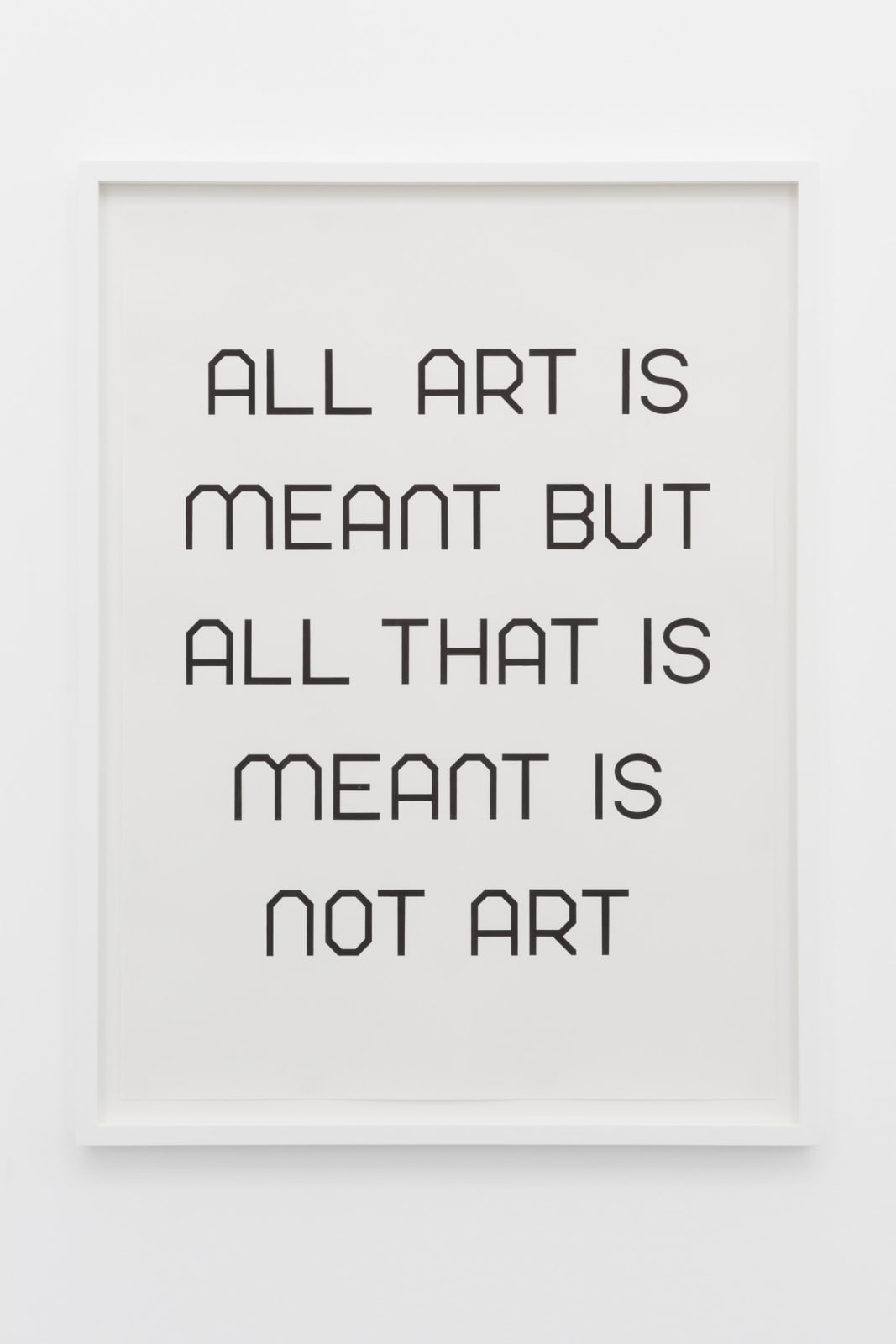 Charles Avery, Untitled (All art is meant but all that is meant is not art), 2016