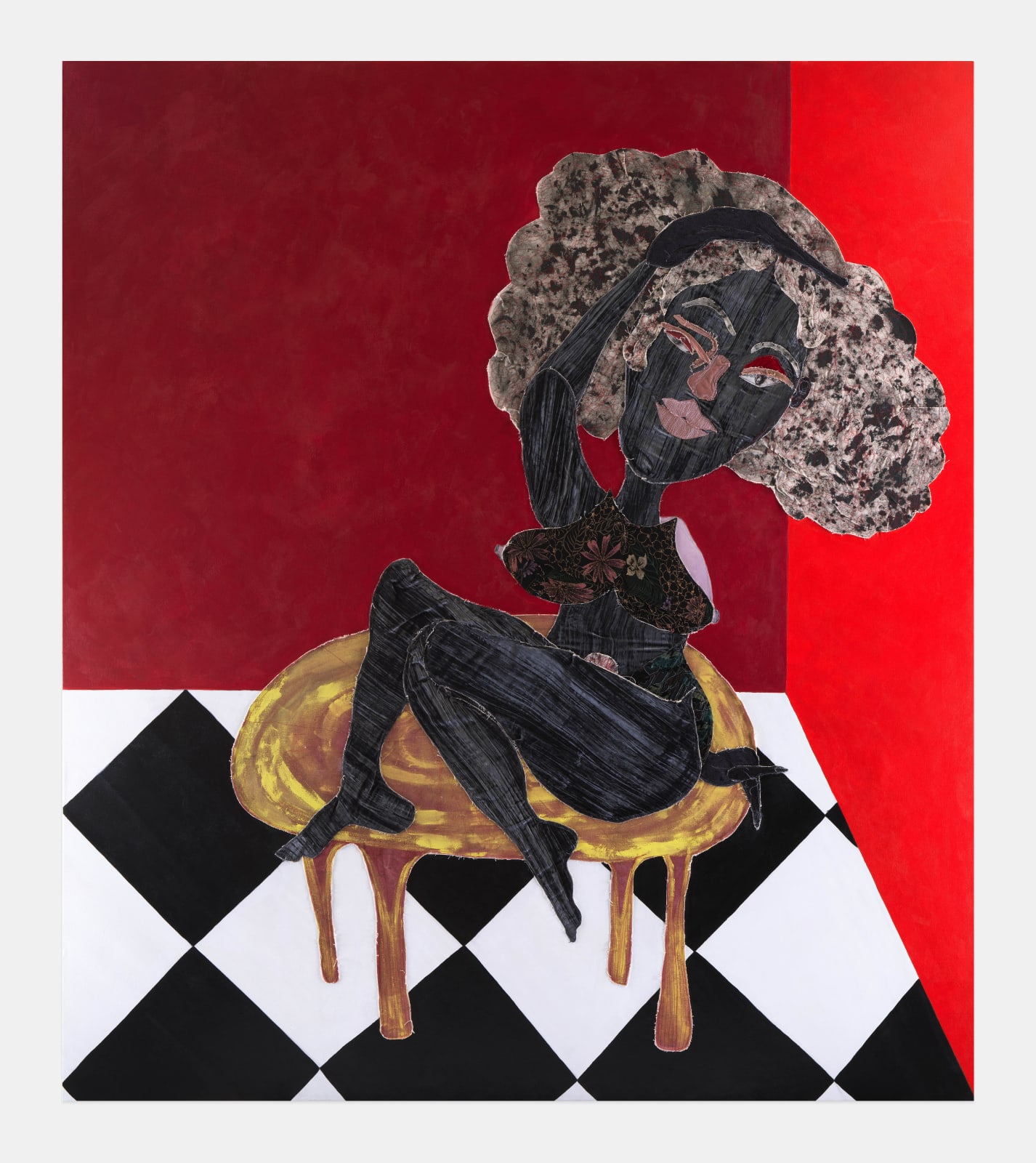Tschabalala Self, Red Room, 2022