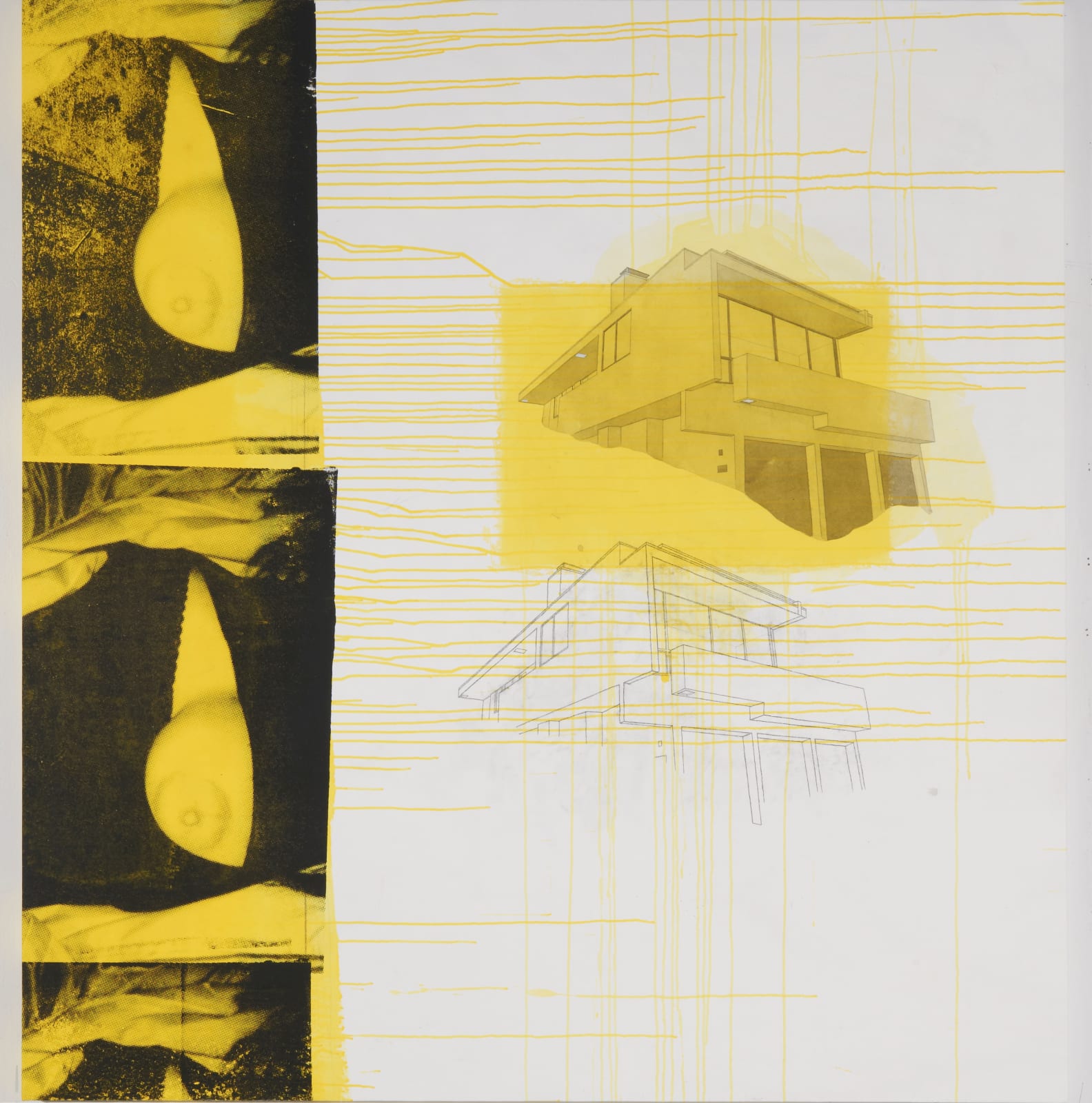 Julião Sarmento, Silver Lake Yellow Boob, 2010/2011