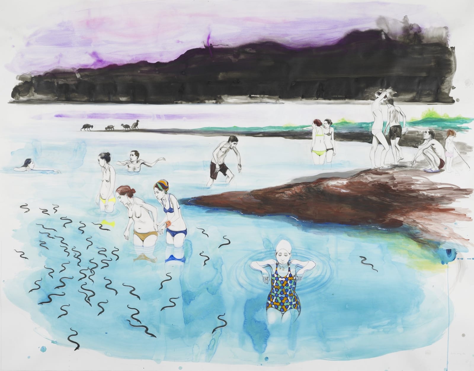 Charles Avery, Untitled (Bathers in the Memory of Conchious-Ness), 2016