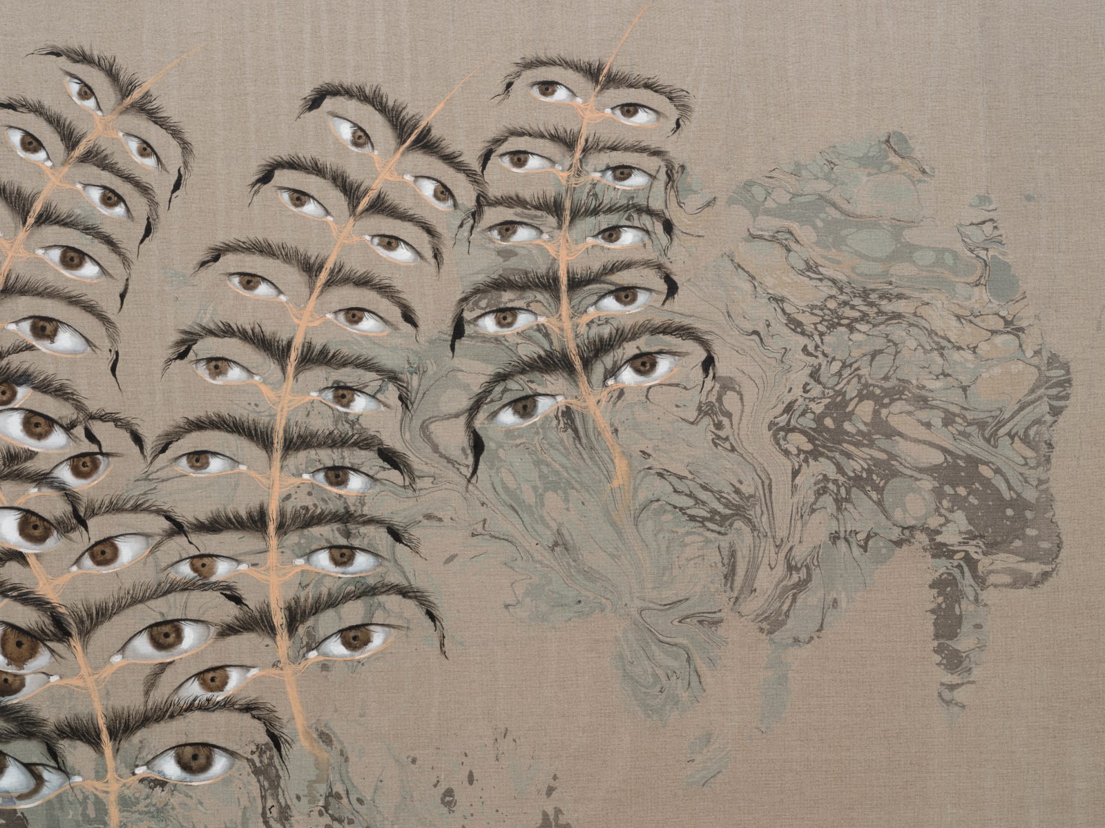Hayv Kahraman, Eyebrow Field, 2024