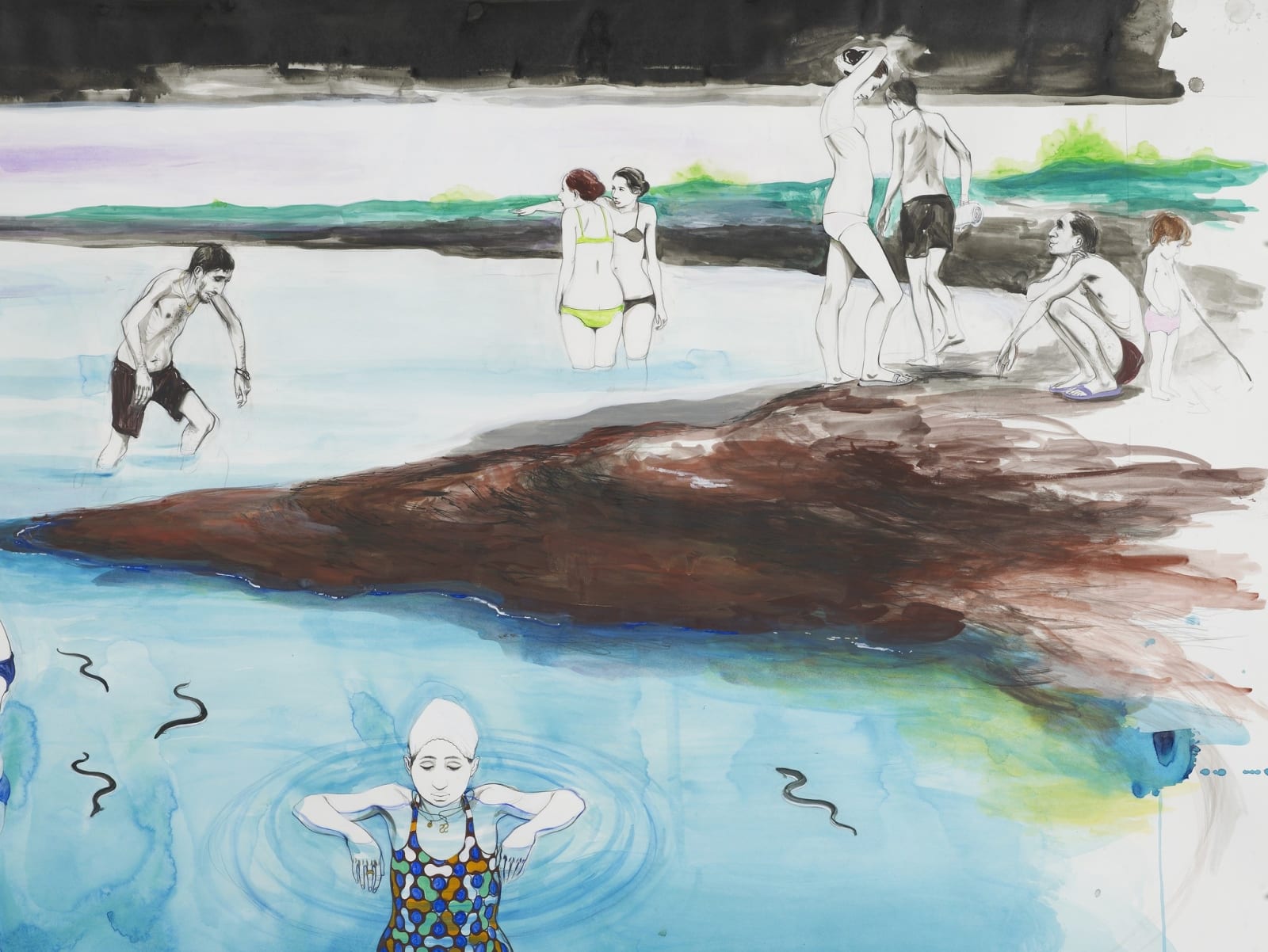 Charles Avery, Untitled (Bathers in the Memory of Conchious-Ness), 2016