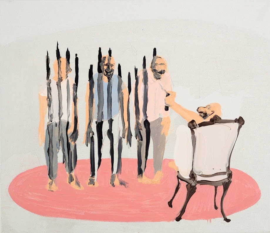 Tala Madani, Spraying Stripes, 2008