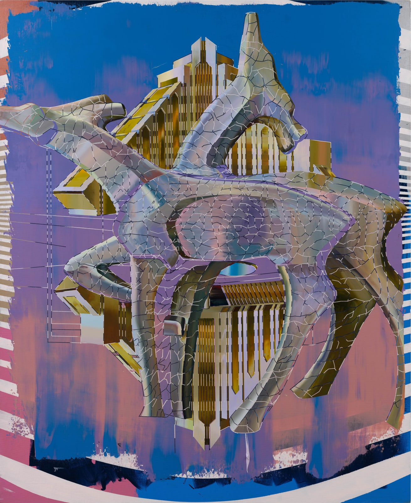 Cui Jie, Two Ceramic Deer and The Central Bank of West African States Headquarter, Dakar, 2023