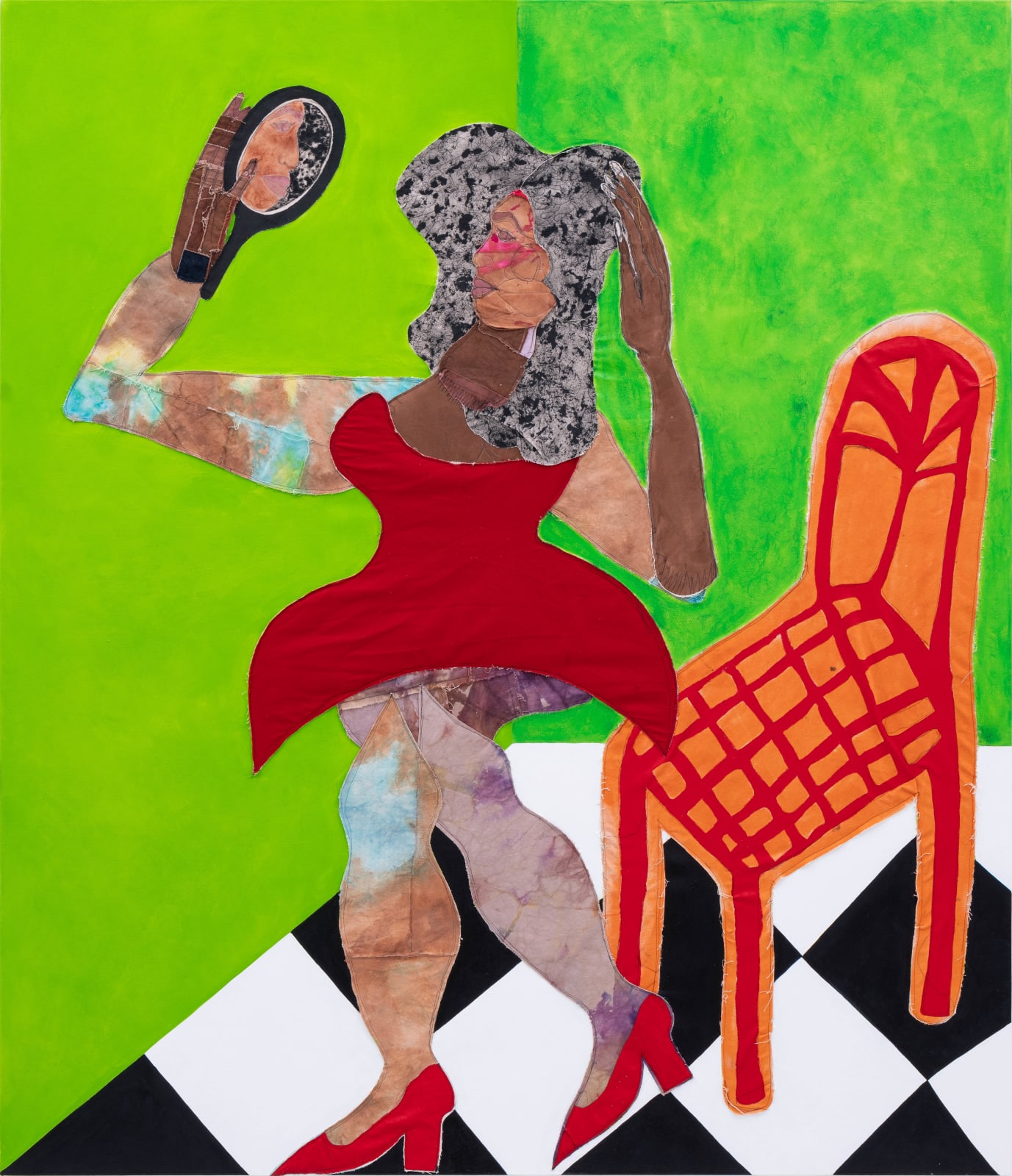 Tschabalala Self, Looking Glass, 2023