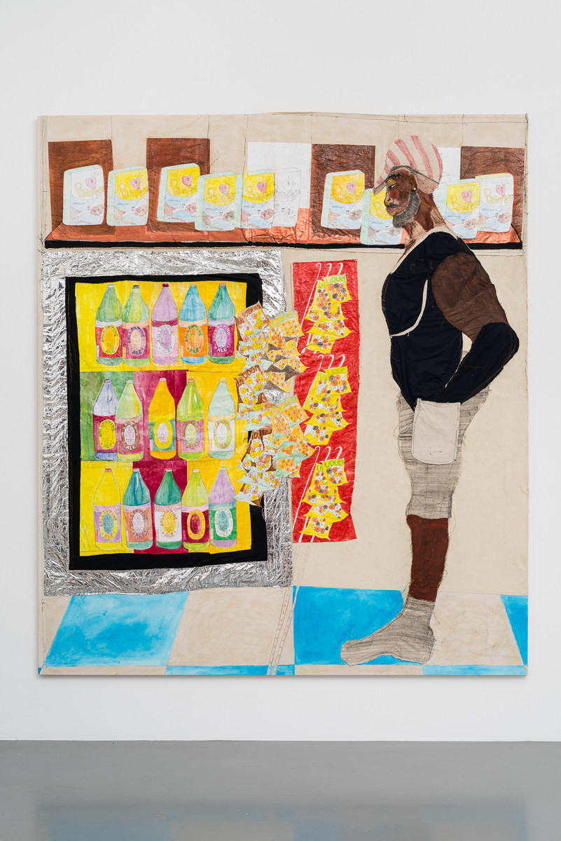 Tschabalala Self, Bodega Run Diptych, 2017