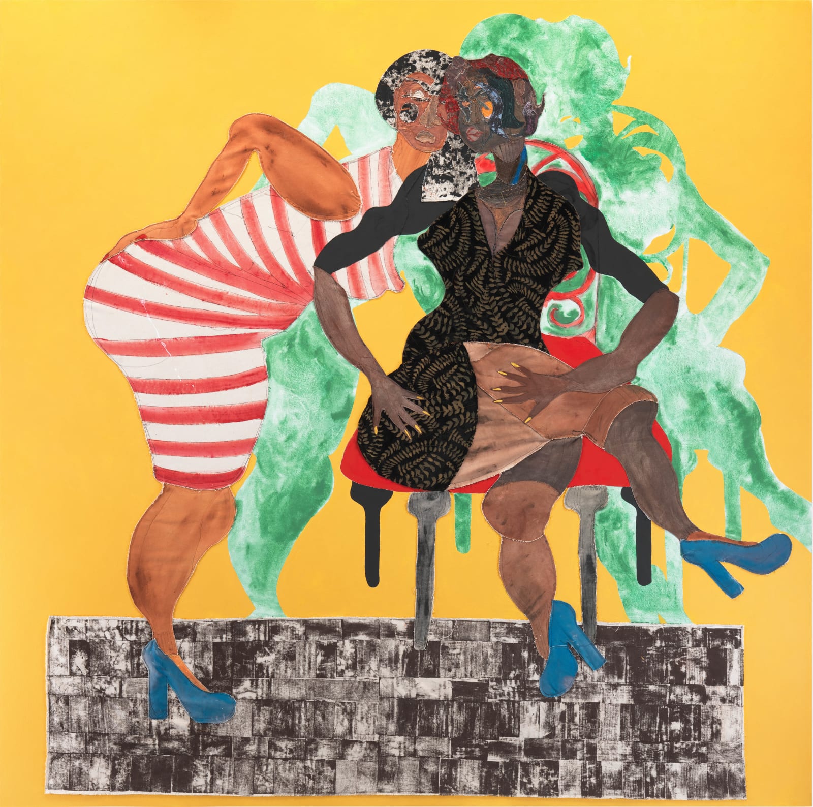 Tschabalala Self, Two Women 3, 2021