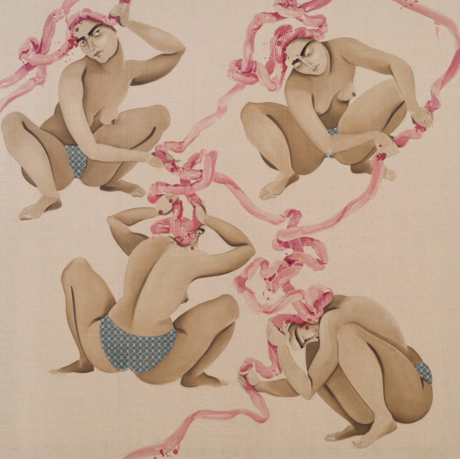Hayv Kahraman, Entanglements with torshi no.2, 2022