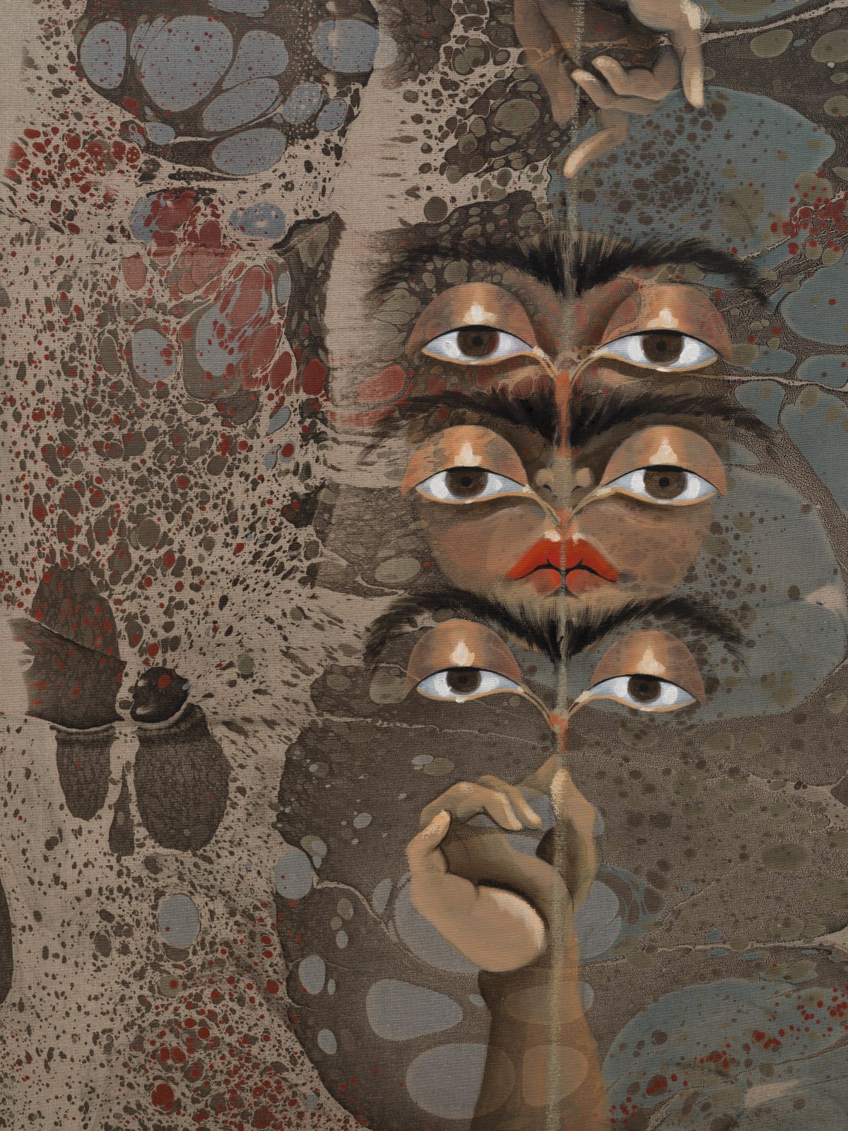 Hayv Kahraman, Generational Eyebrows, 2024
