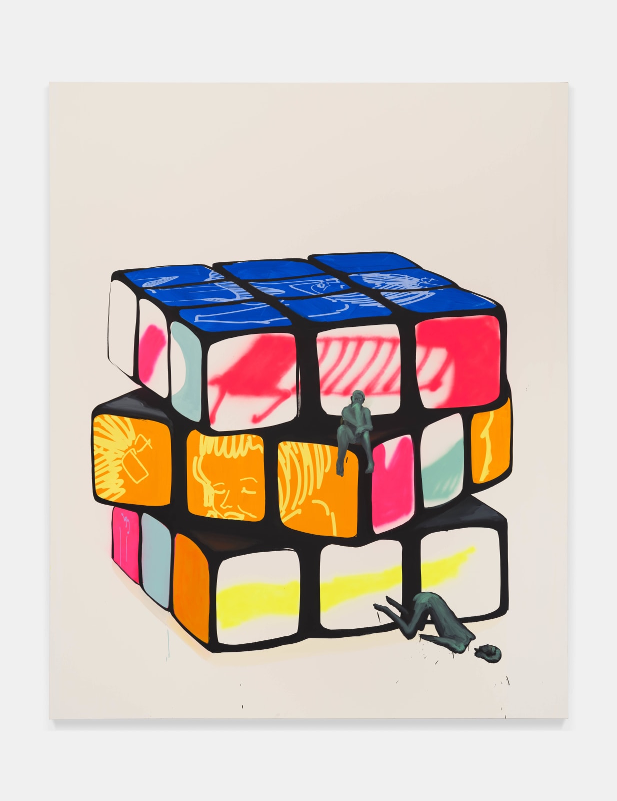 Tala Madani, Puzzle Pussy (Thought), 2023