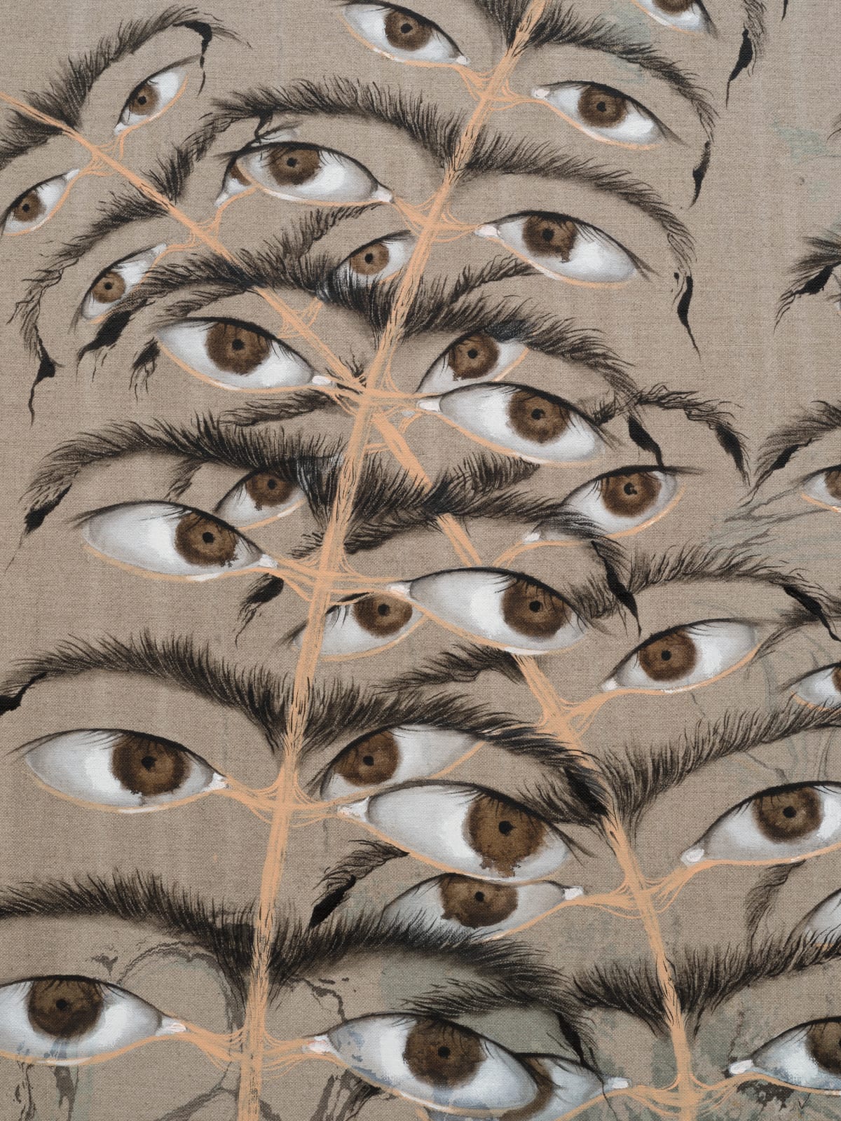 Hayv Kahraman, Eyebrow Field, 2024