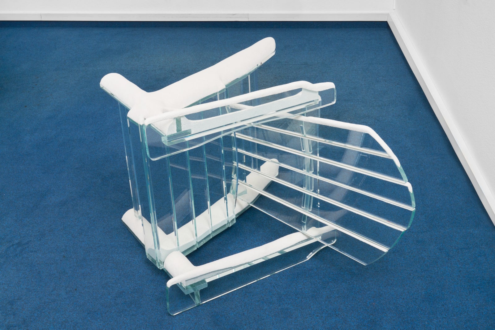 RYAN GANDER, A toopled Adirondack chair after a snowfall, 2022