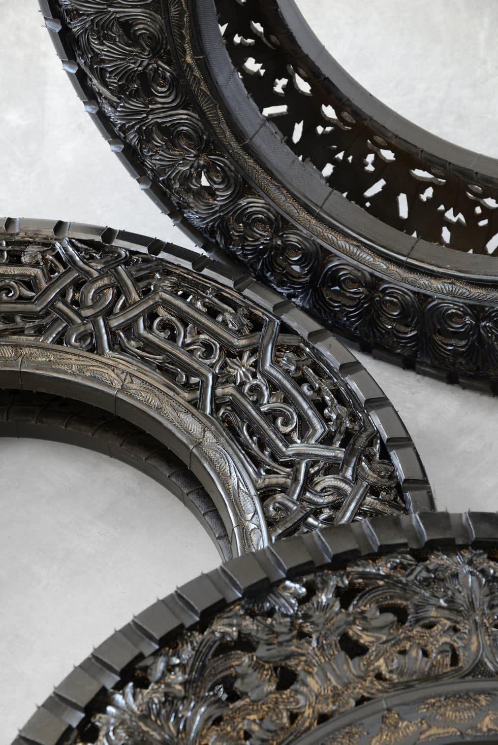Wim Delvoye, Untitled (Car Tyres), 2010-2014