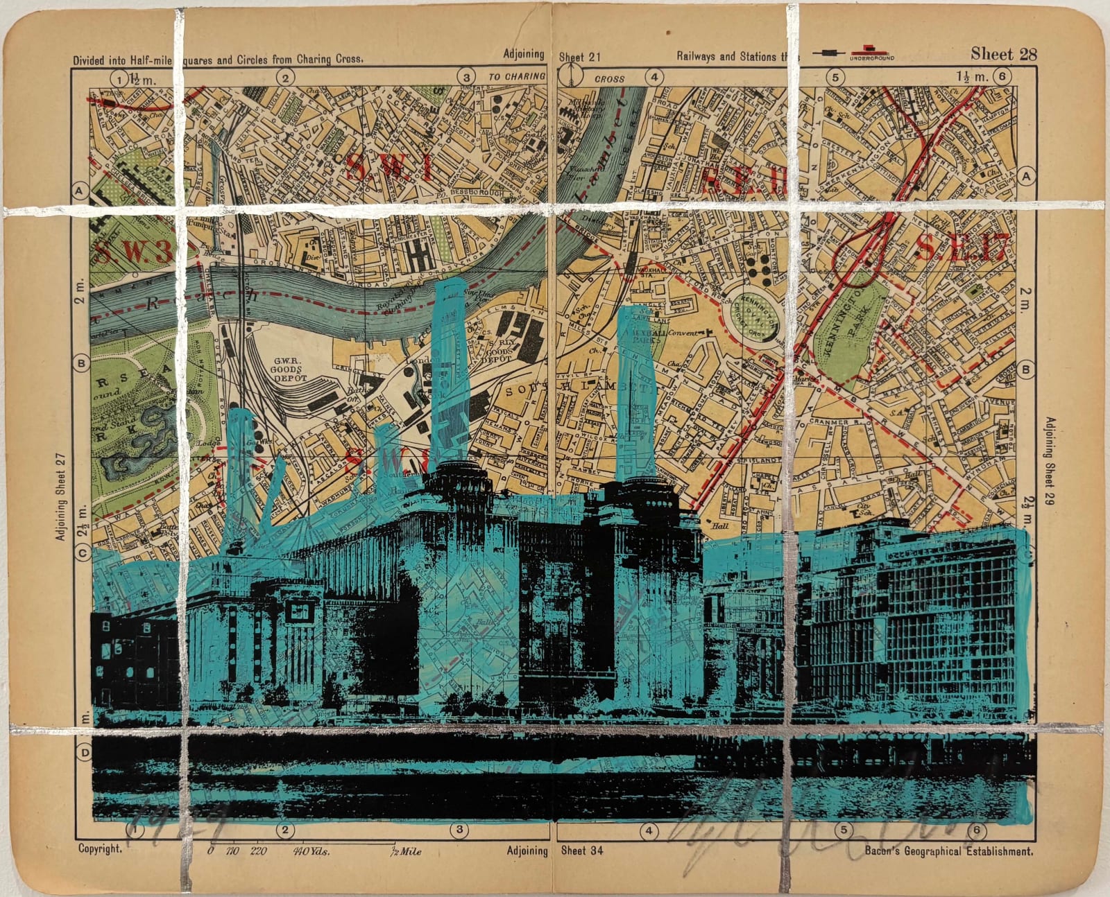 Angela Morris-Winmill, Battersea Power Station, Tiffany Ink, 1929