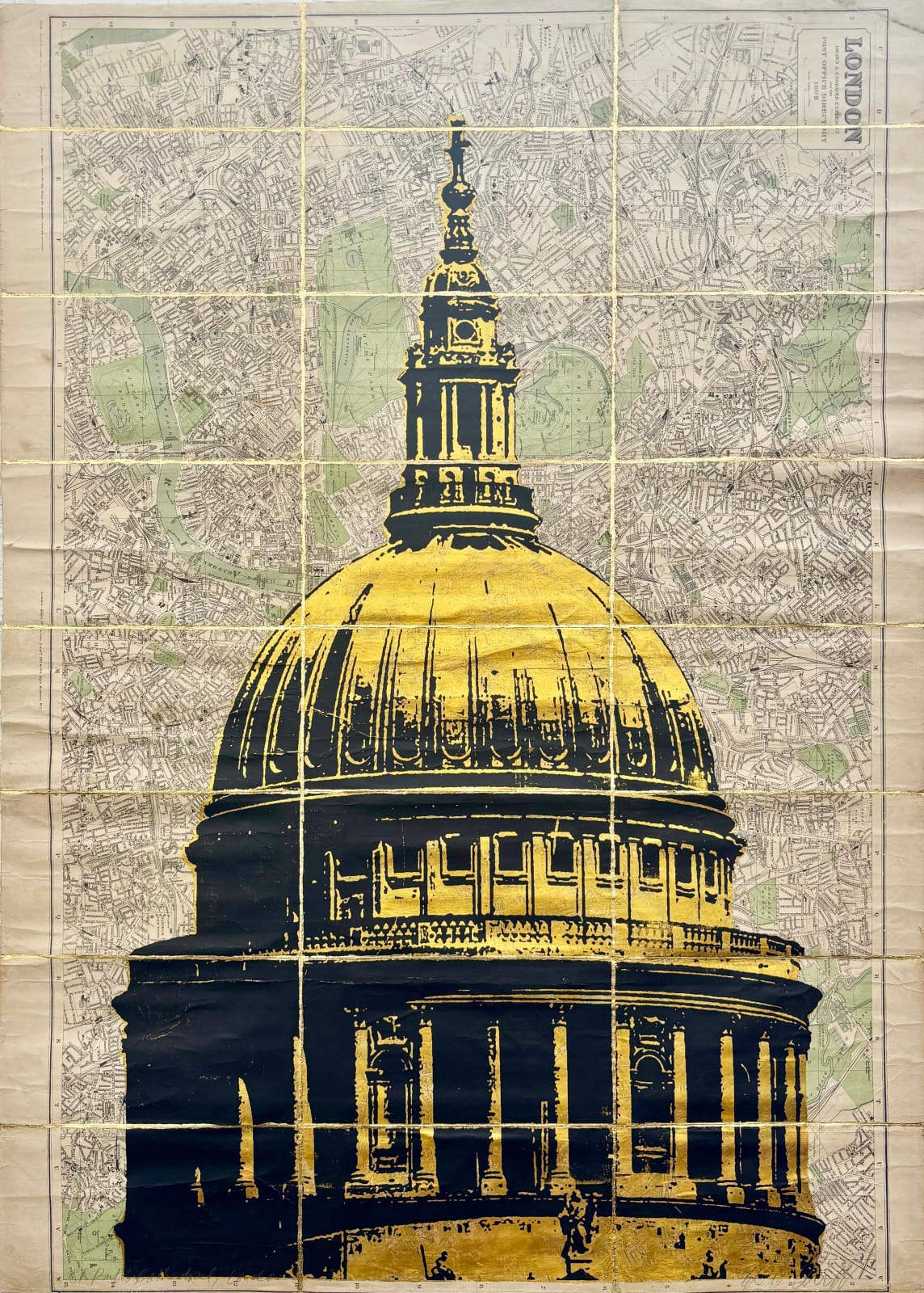 Angela Morris-Winmill, St Paul's Cathedral, Gold Ink, 2025
