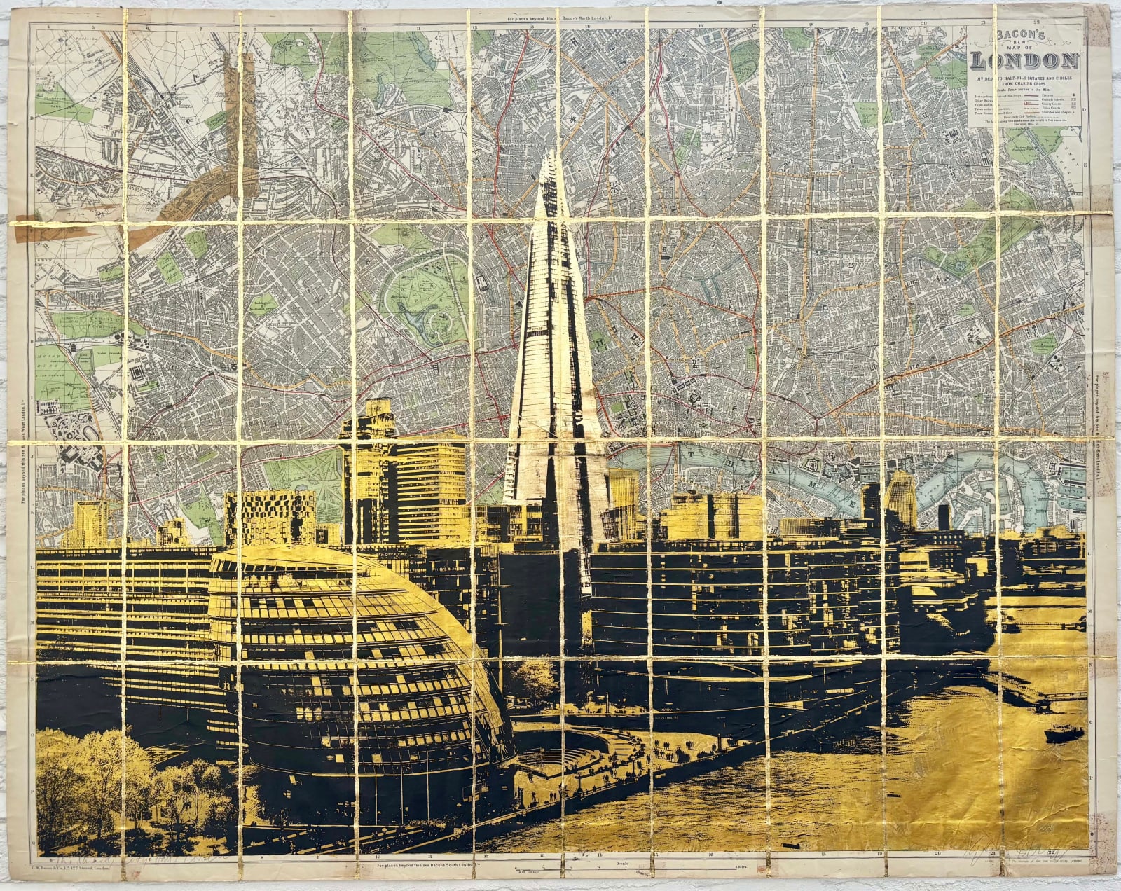 Angela Morris-Winmill, The Shard, City Hall, Gold Ink and Gold Leaf