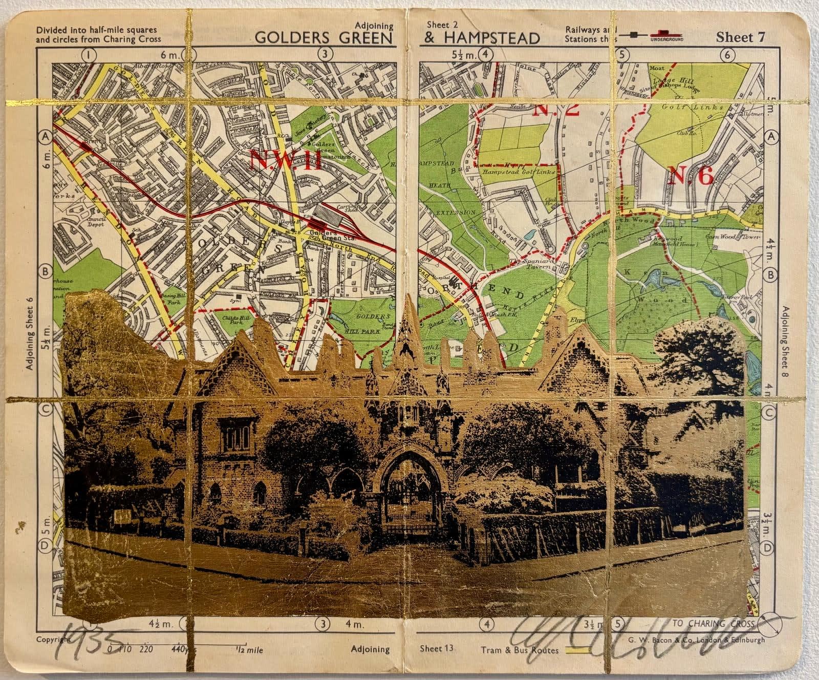 Angela Morris-Winmill, Highgate Cemetery, Gold Leaf