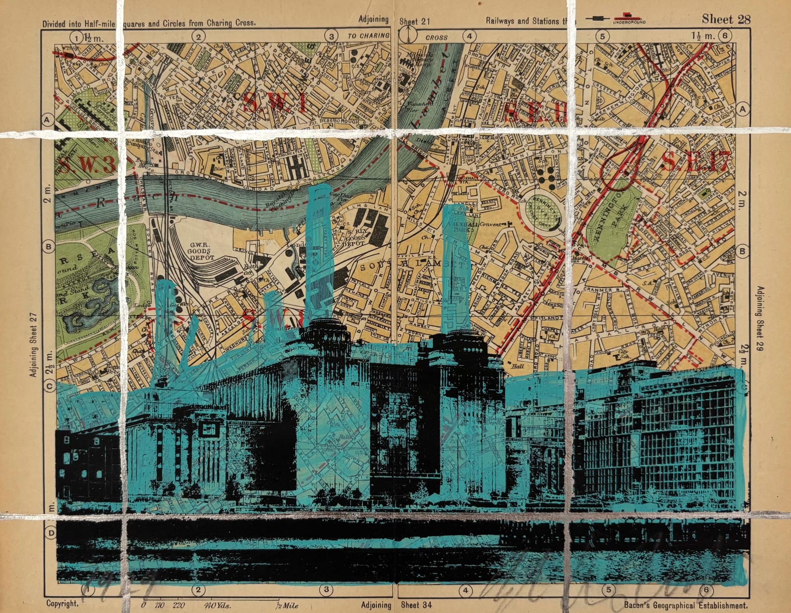 Angela Morris-Winmill, Battersea Powerstation, Tiffany Ink, 1929