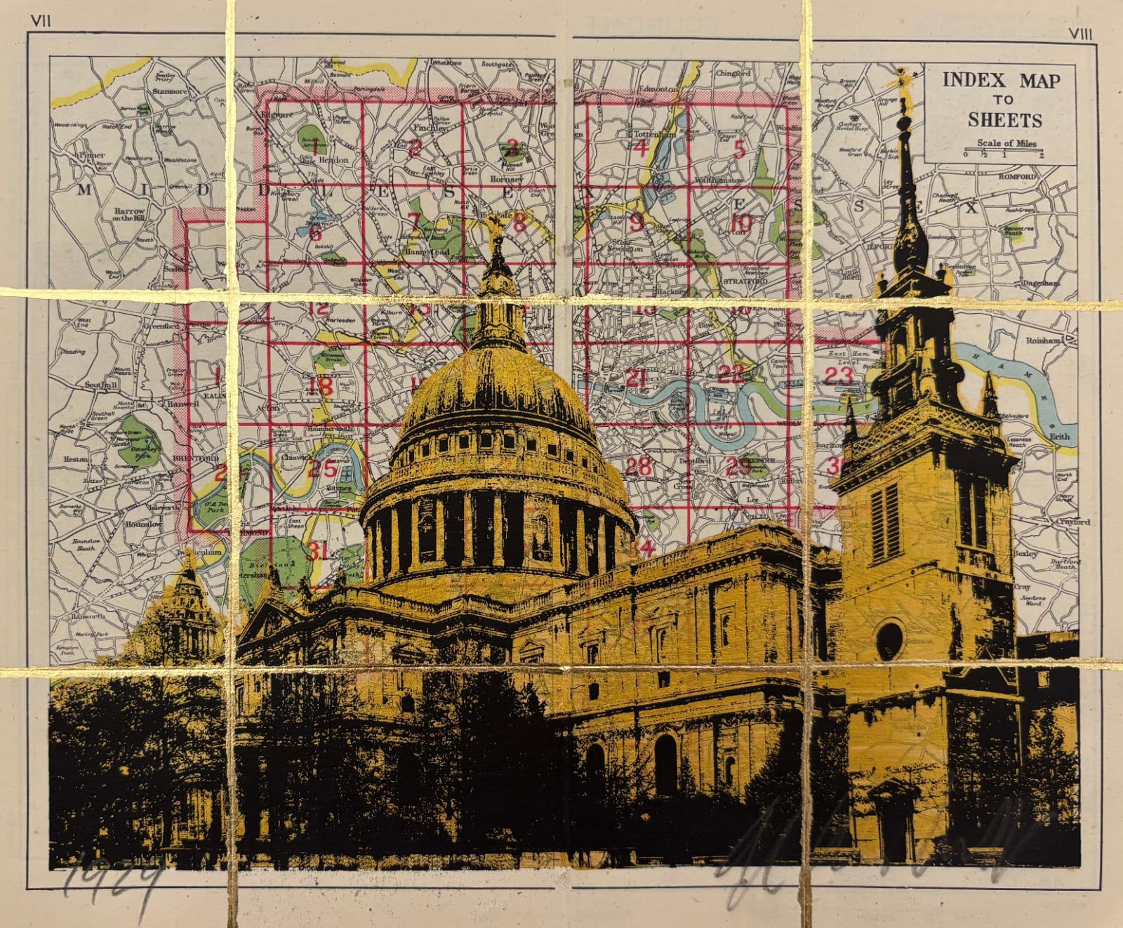 Angela Morris-Winmill, St Paul's and West Tower - Gold 1929