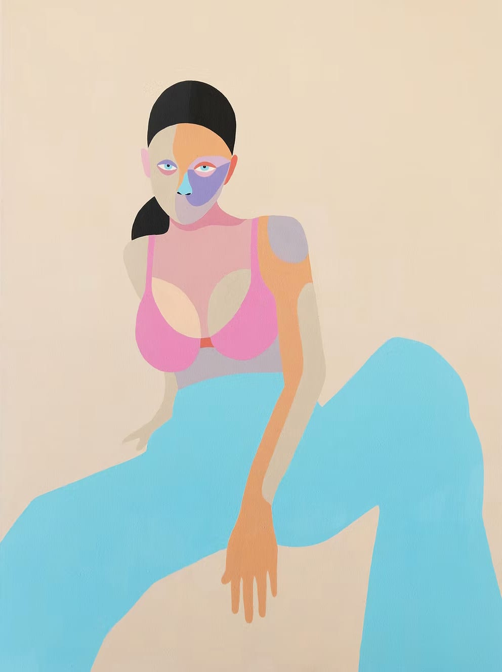 Kate Matsevych, Blue Trousers, Limited Edition Print