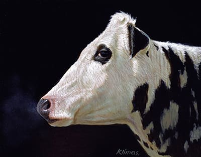 Alexandra Klimas, Miniature painting, Lobke the Cow