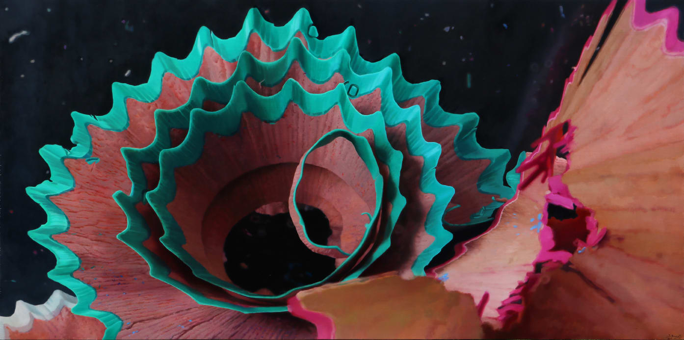 Javier Banegas, Shavings Pink and Turquoise