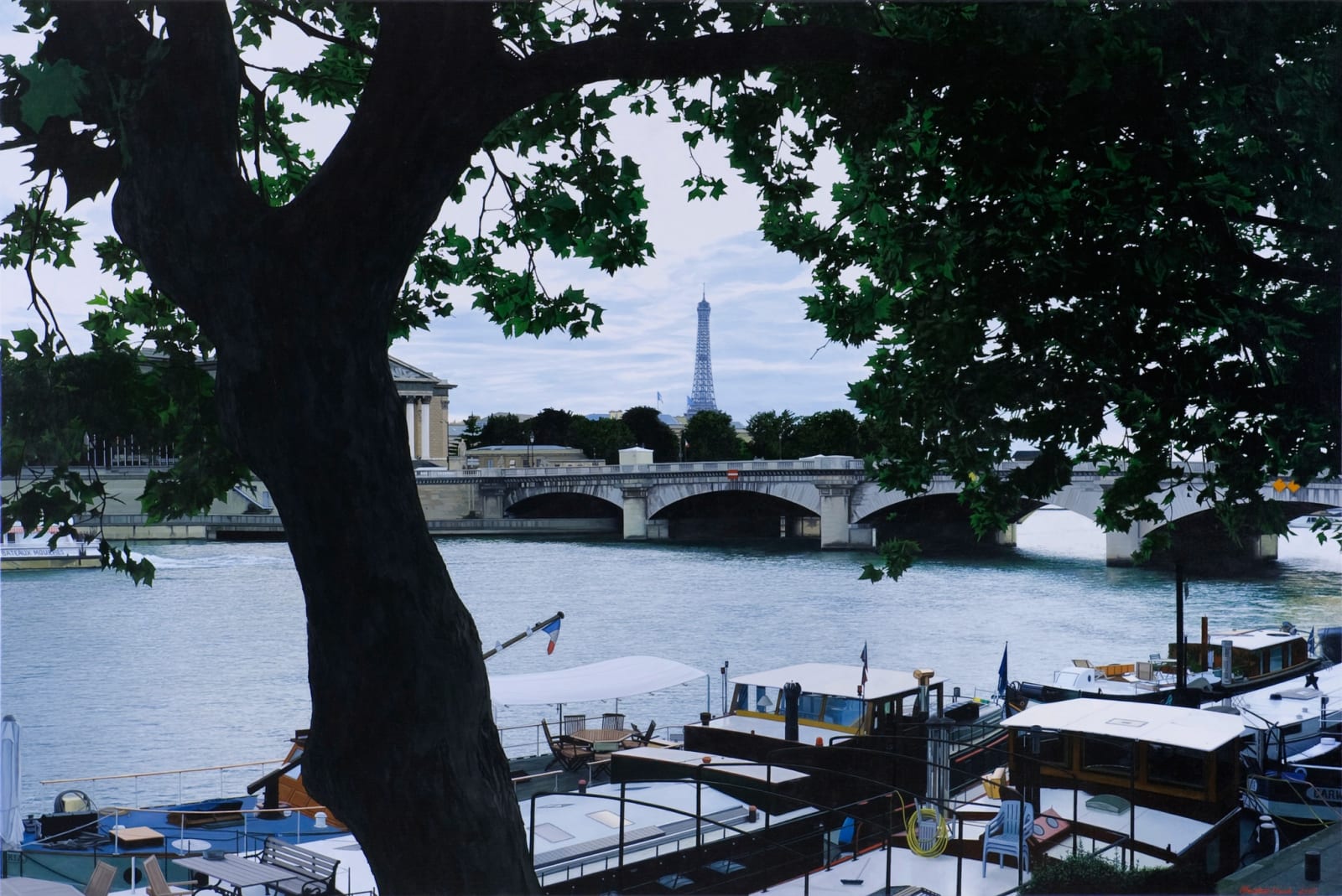 Christian Marsh, View across the Seine. Paris