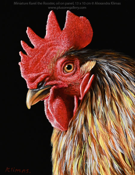 Alexandra Klimas, Miniature Painting, Karel the Rooster