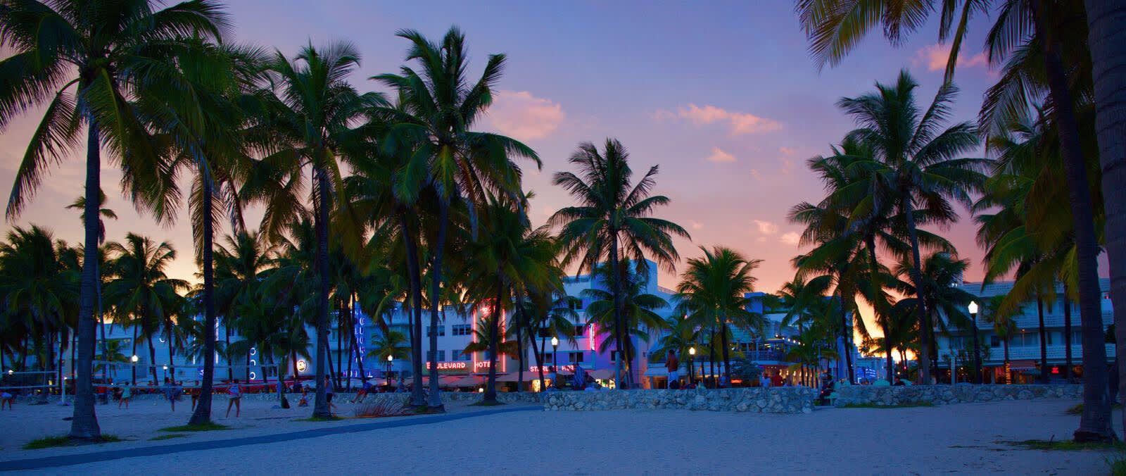 Christian Marsh, Sunset on Ocean Drive