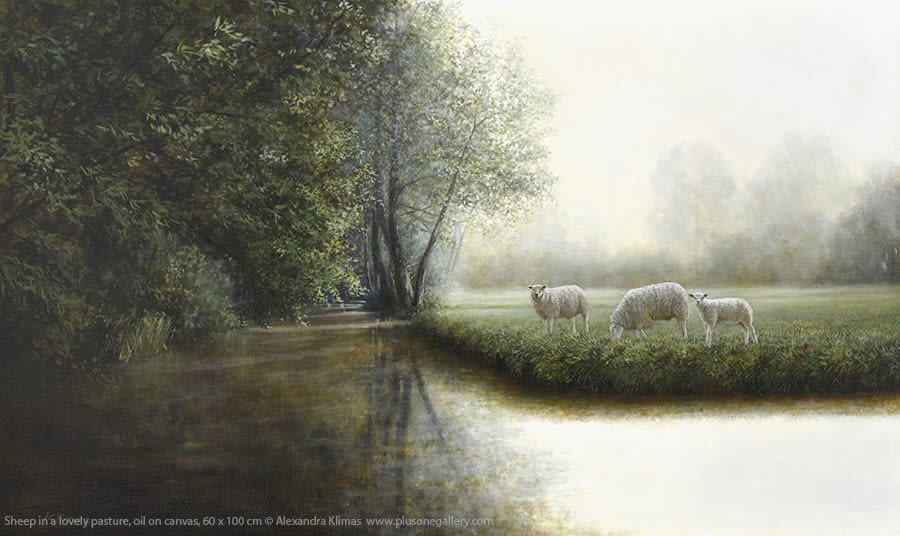 Alexandra Klimas, Sheep in a Lovely Pasture