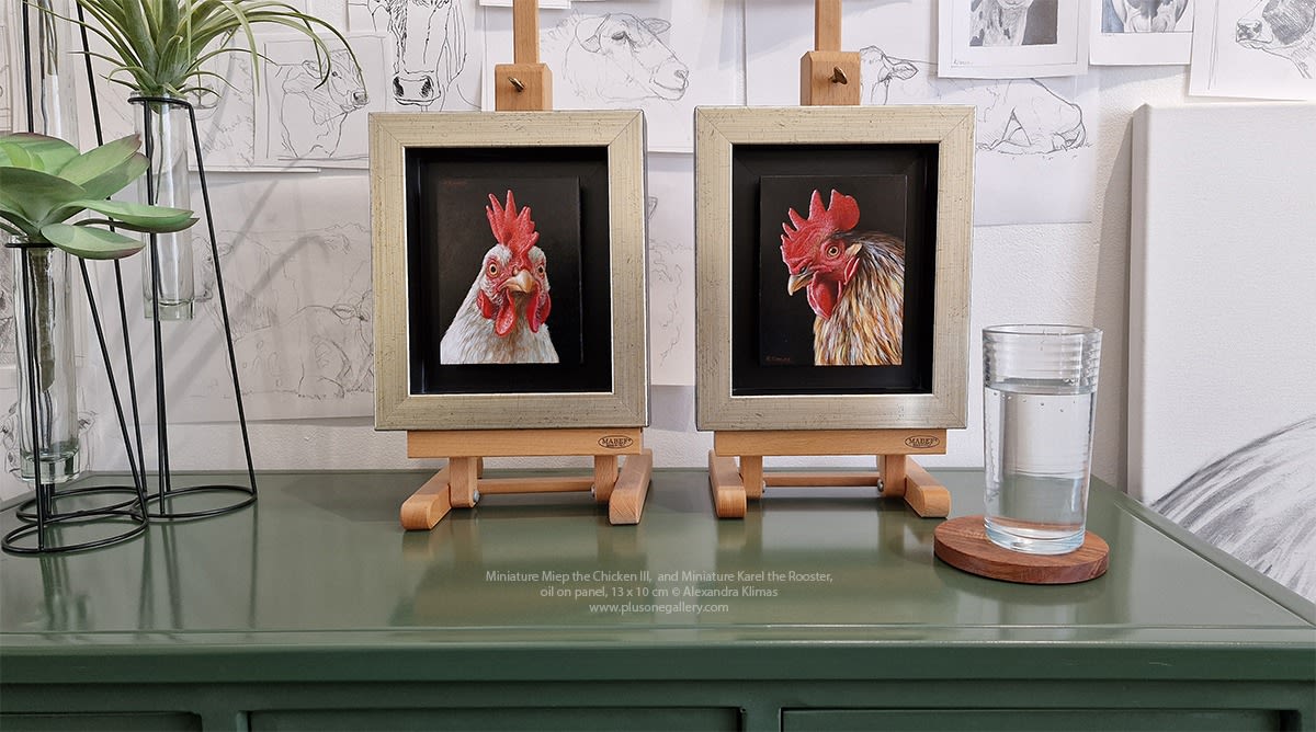 Alexandra Klimas, Miniature Painting, Karel the Rooster