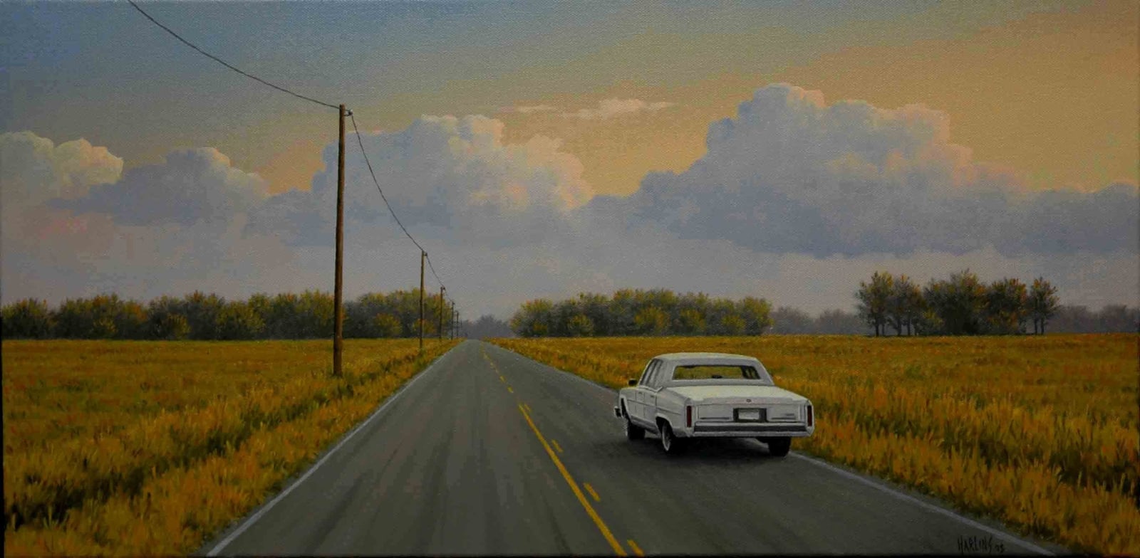 Simon Harling, cadillac on a Country Road