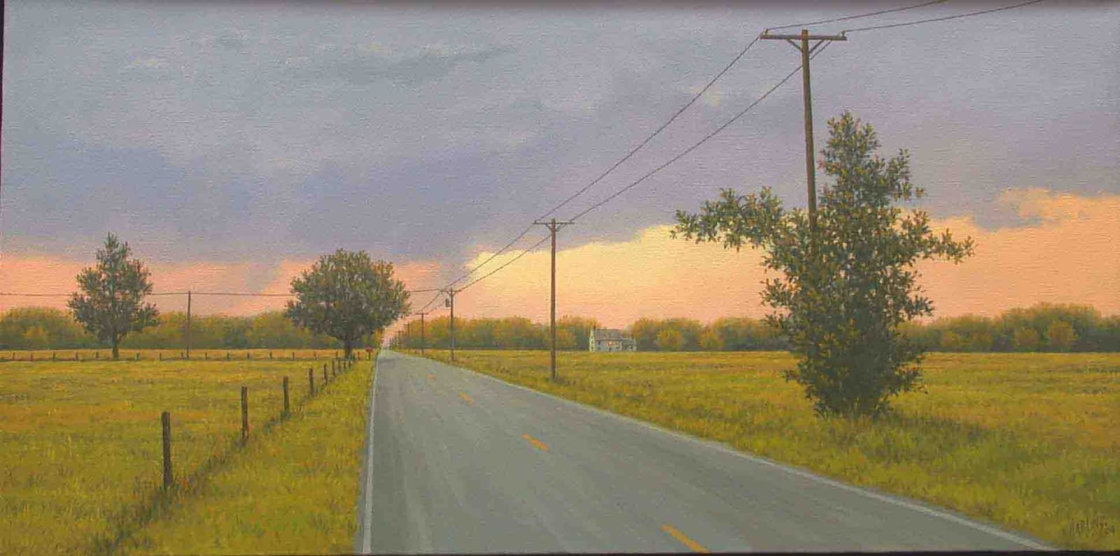 Simon Harling, Country Road Under a Stormy Sky