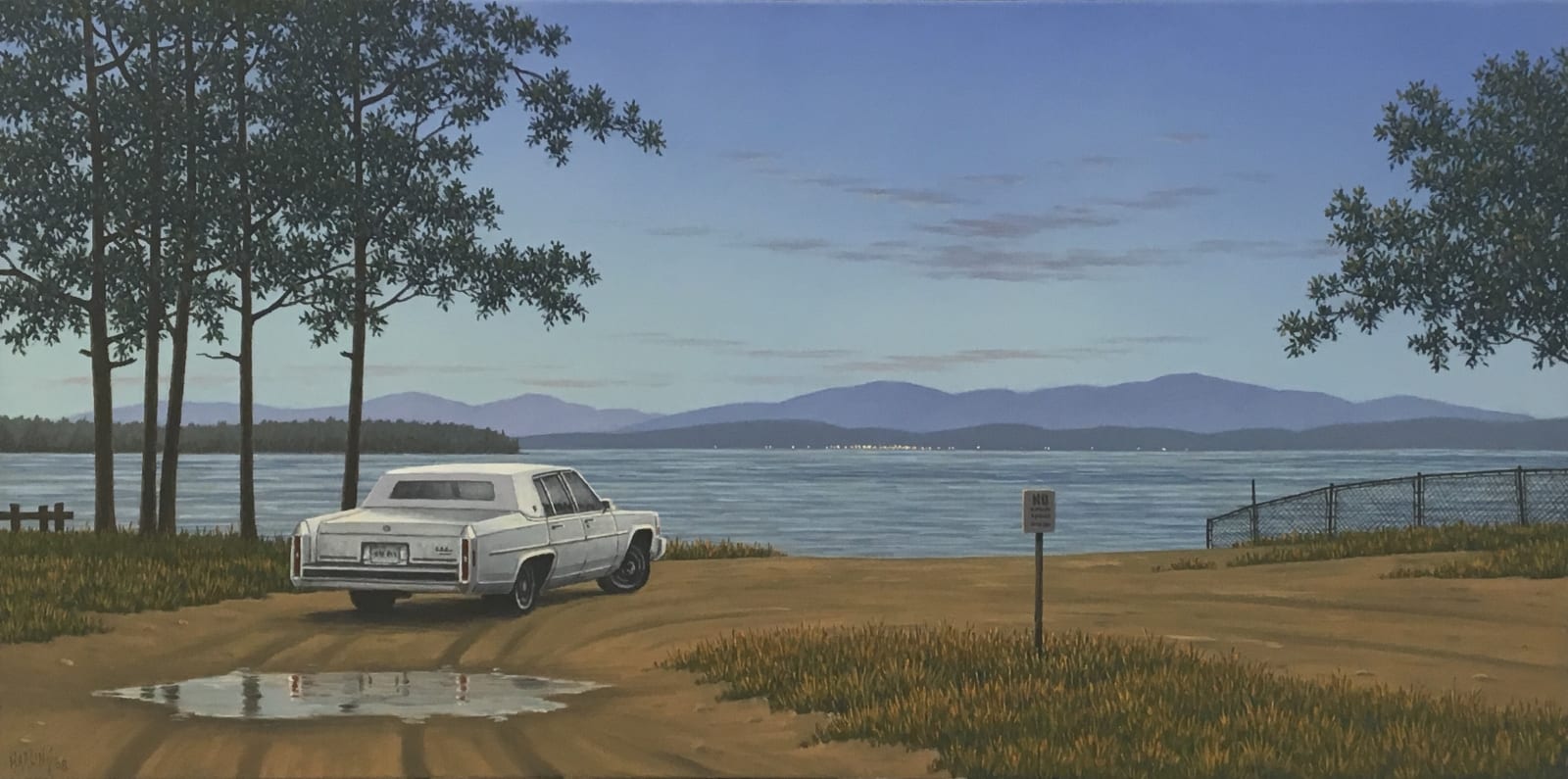 Simon Harling, Boat Landing Near Glendale, NH, Evening