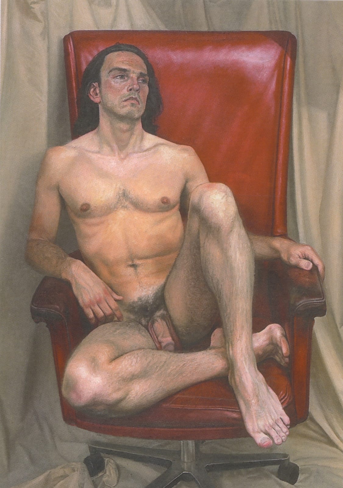 Craig Wylie, Naked Man, red chair