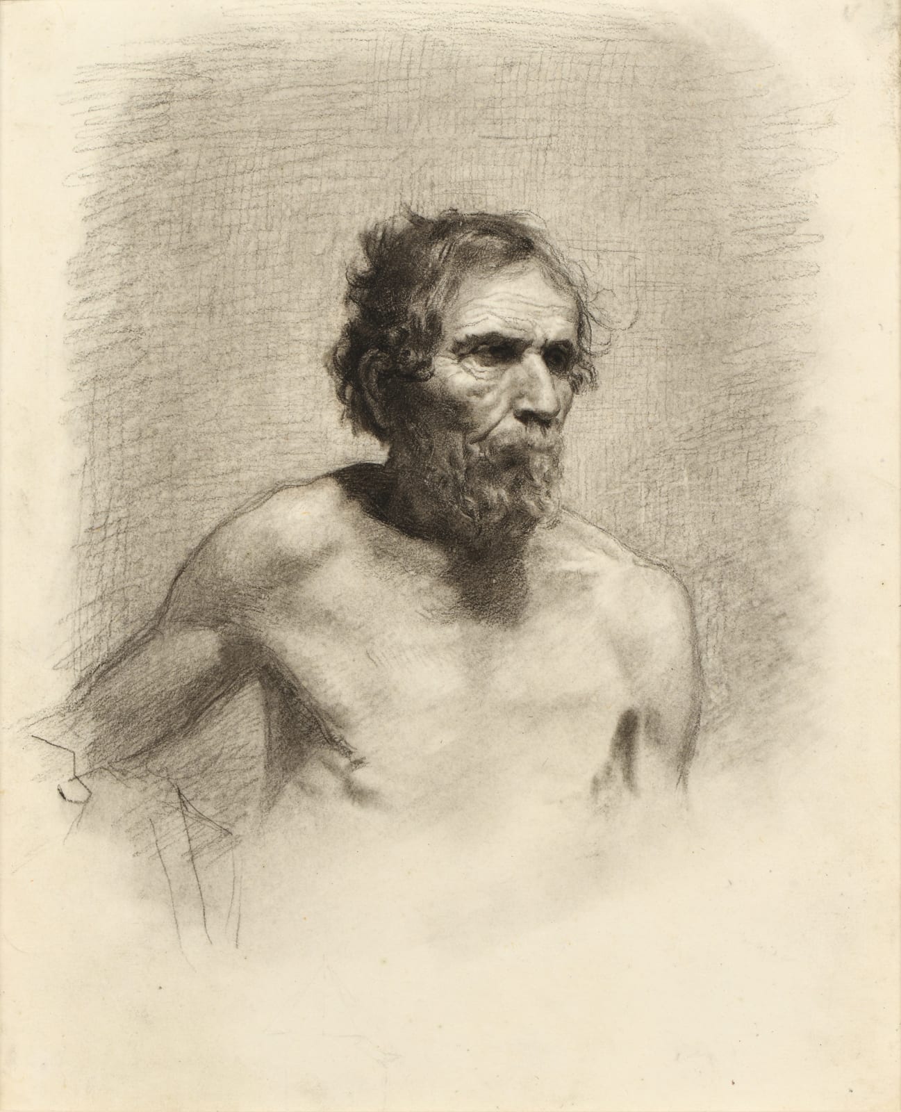 Attributed to Henry Ossawa TANNER (Pittsburgh 1859 - 1937 Paris), Study of an old bearded man