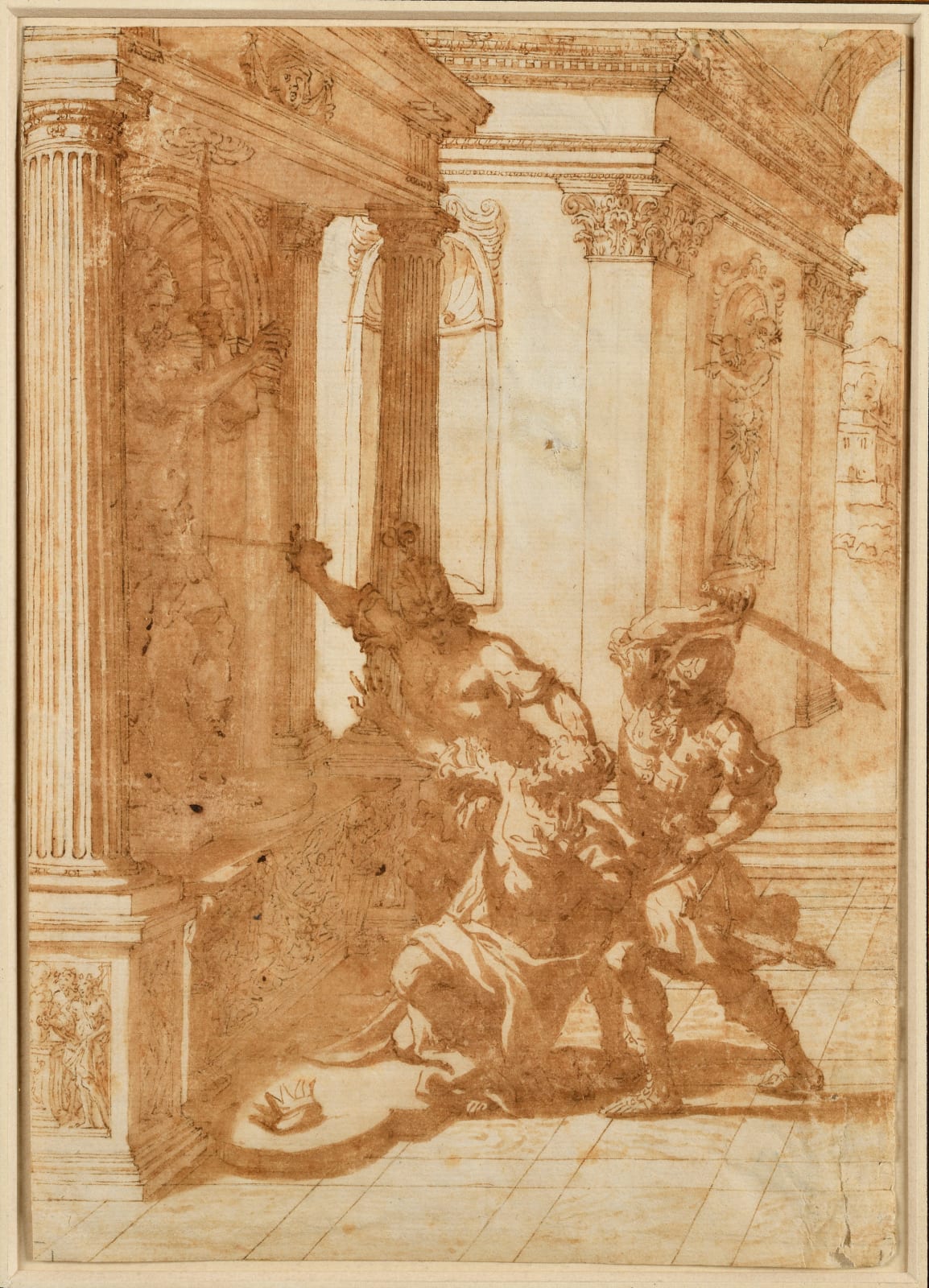 Follower of Baldassare PERUZZI (Siena 1481 - 1536 Rome), The Assassination of the Emperor Caligula