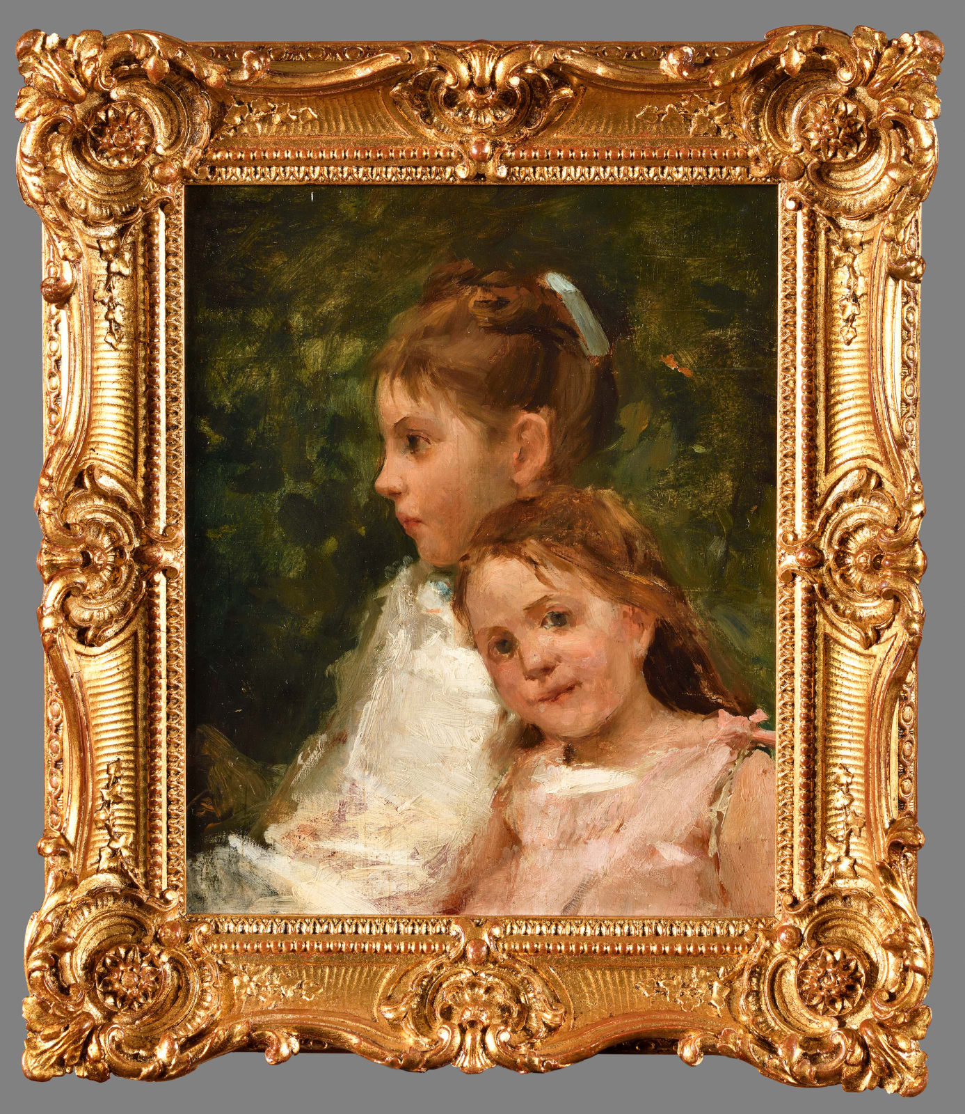 Impressionist School, second half of the 19th century, Portrait of Two Young Girls
