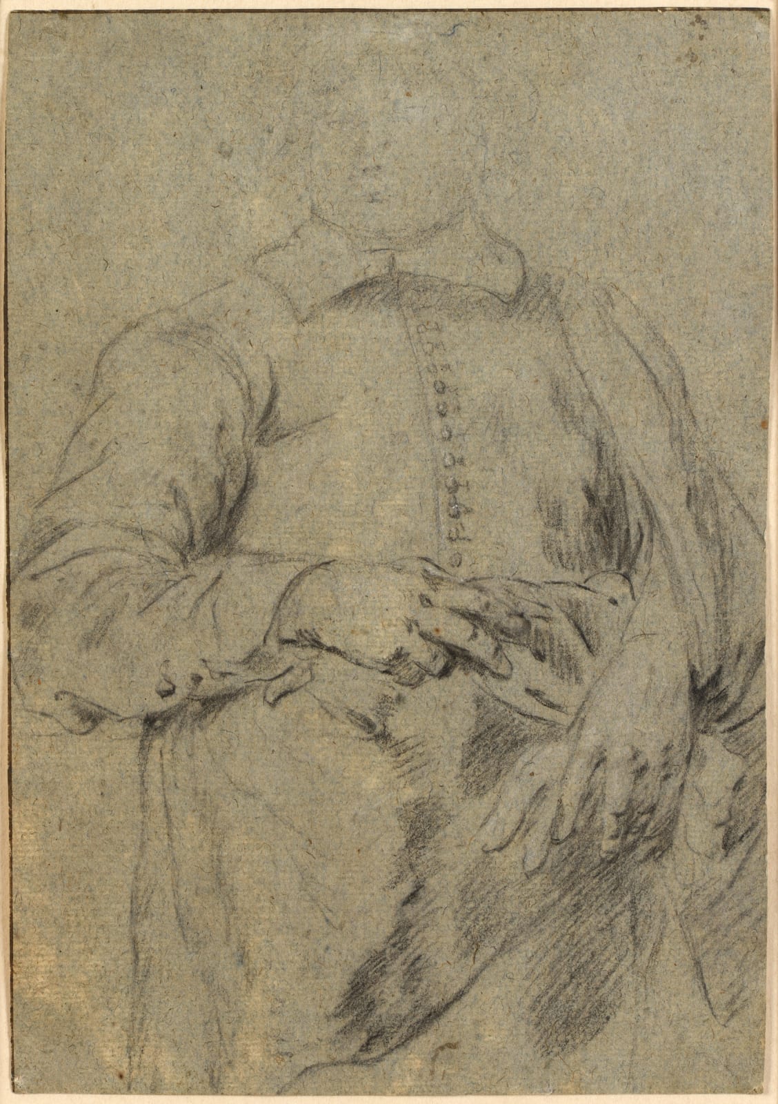 Attributed to Anthonius VAN DYCK (Antwerp 1599 - 1641 London), A portrait study of a man, standing