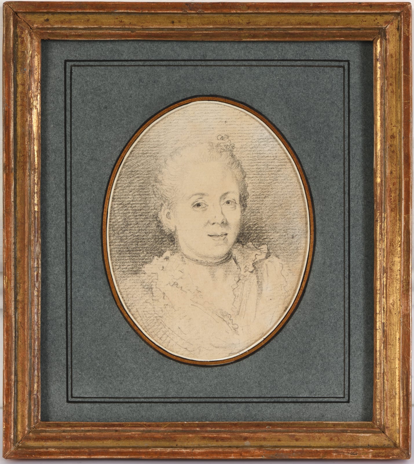 Auguste de SAINT-AUBIN (Paris 1736 - 1807), Portrait of woman