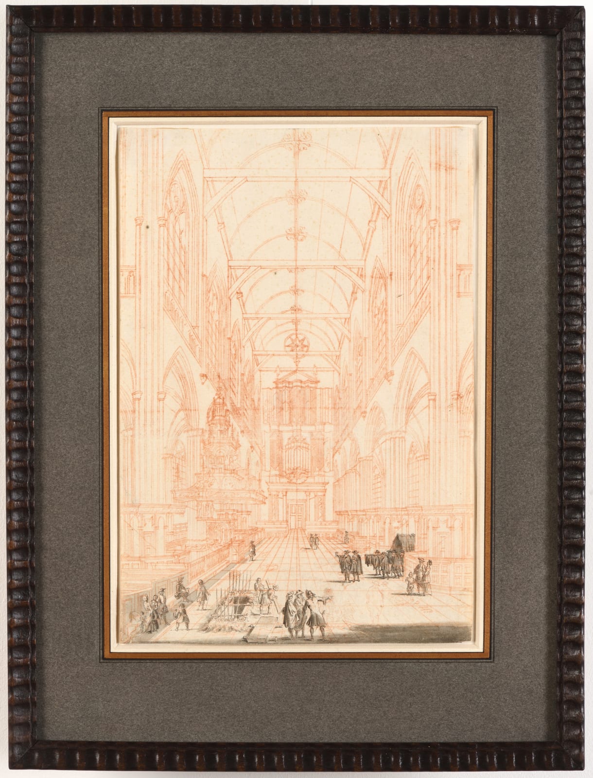 Jan GOEREE (Middleburg 1670 - 1731 Amsterdam), Interior of Amsterdam's Nieuwe Kerk