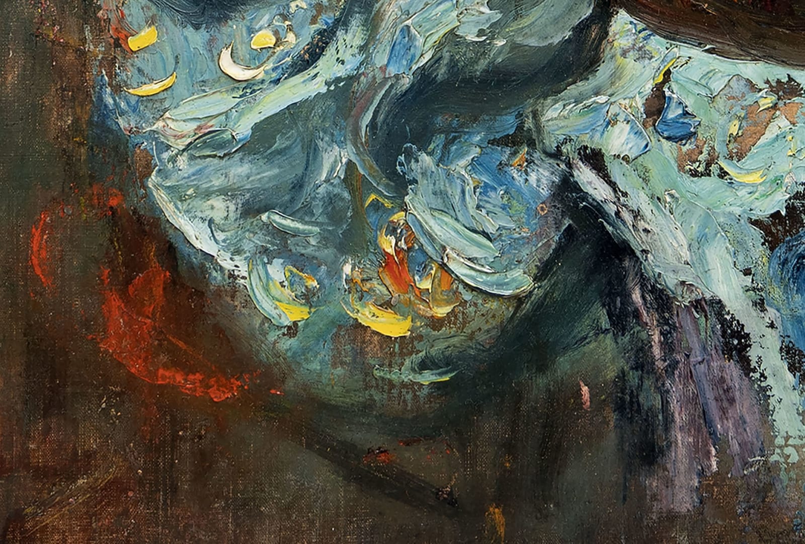 Jacques MARTIN (Villeurbanne 1844 – Lyon 1919), Woman in Blue with a Mandolin, c. 1915