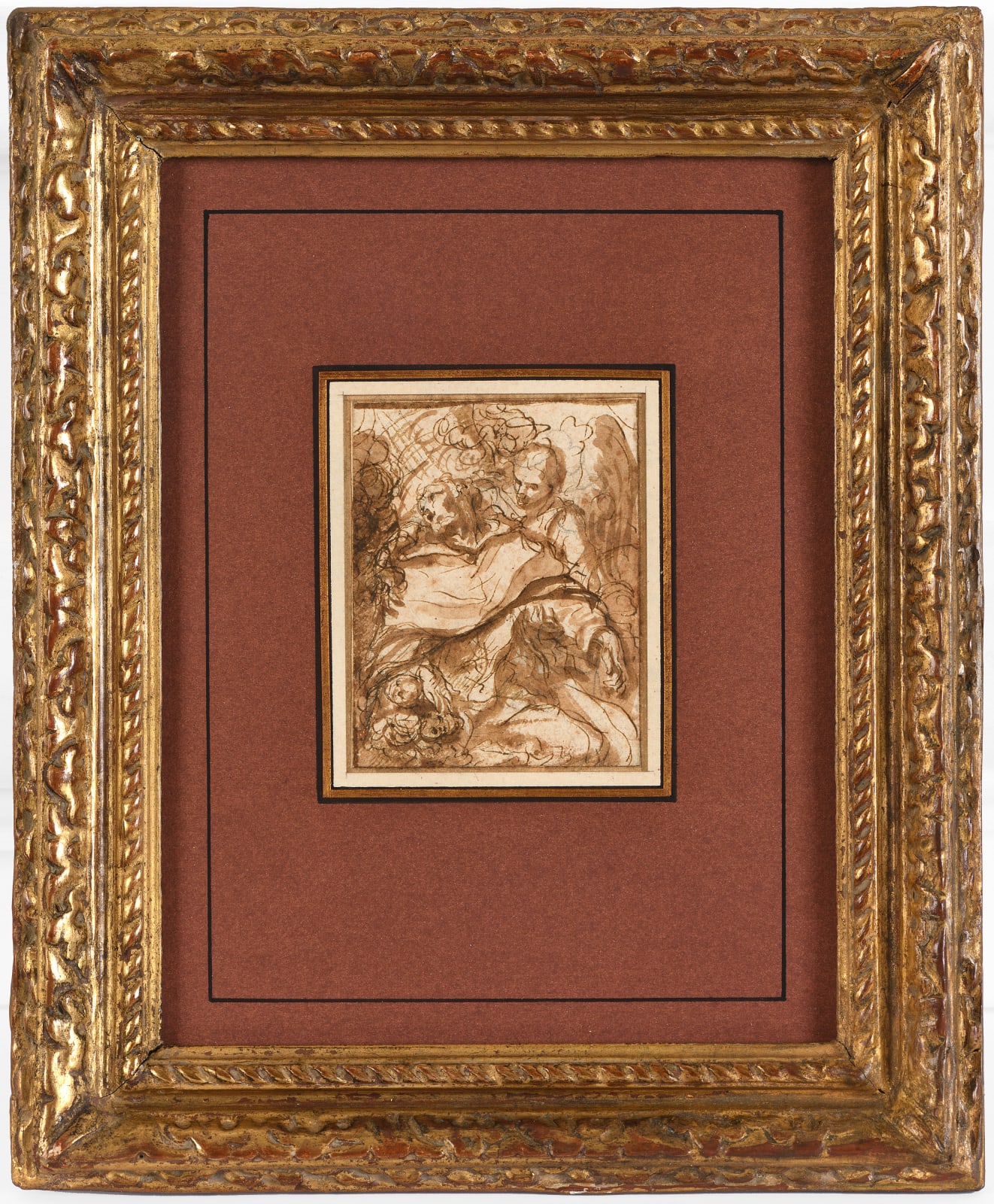 Attributed to Salvator ROSA (Arenella 1615 - 1673 Roma), Saint Francis of Assisi in Ecstasy