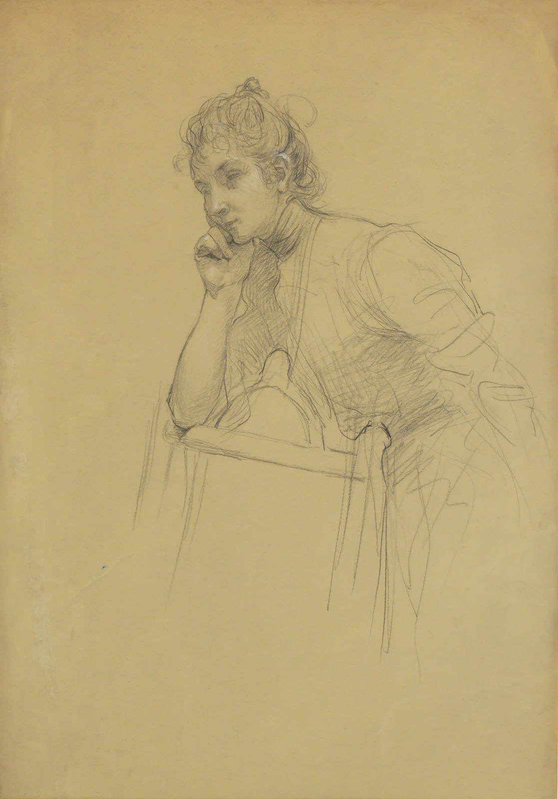 Maurice Chabas (Nantes 1862 – 1947 Versailles), Pensive Young Woman, c. 1895 - 1905