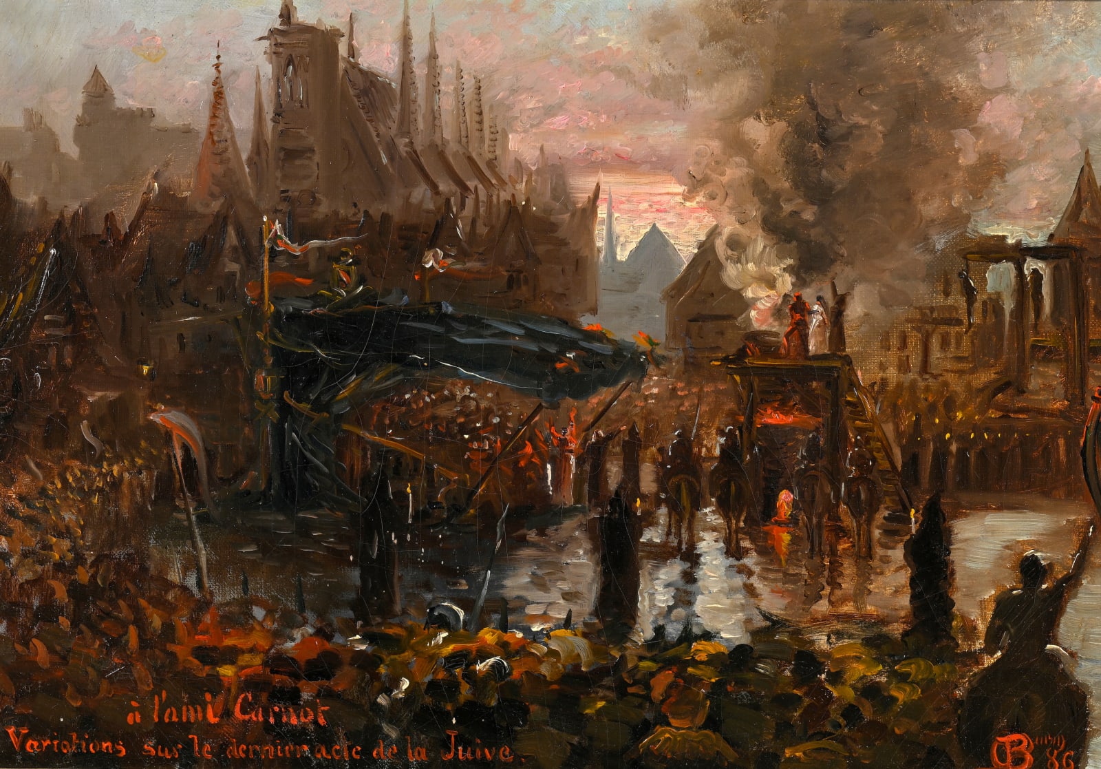 French School of the 19th Century, Variation on the Final Act of La Juive, 1886