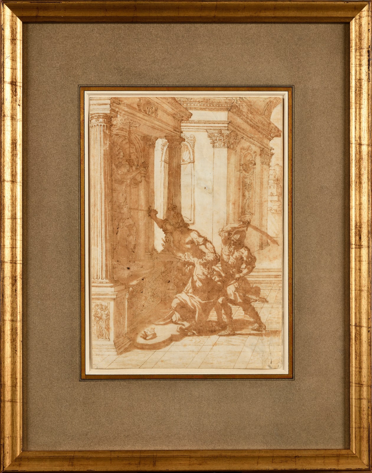 Follower of Baldassare PERUZZI (Siena 1481 - 1536 Rome), The Assassination of the Emperor Caligula